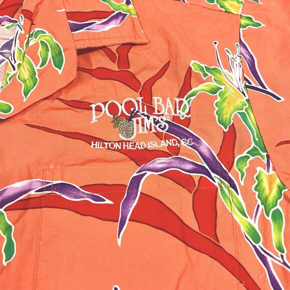 Vintage Pool Bar Jim’s Hilton Head Pacific Legend Hawaiian Shirt Sz M HHI USA - Picture 3 of 8